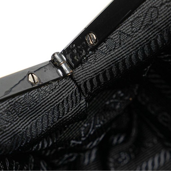 Prada Black Tessuto Mini Frame Bag - Picture 7 of 11